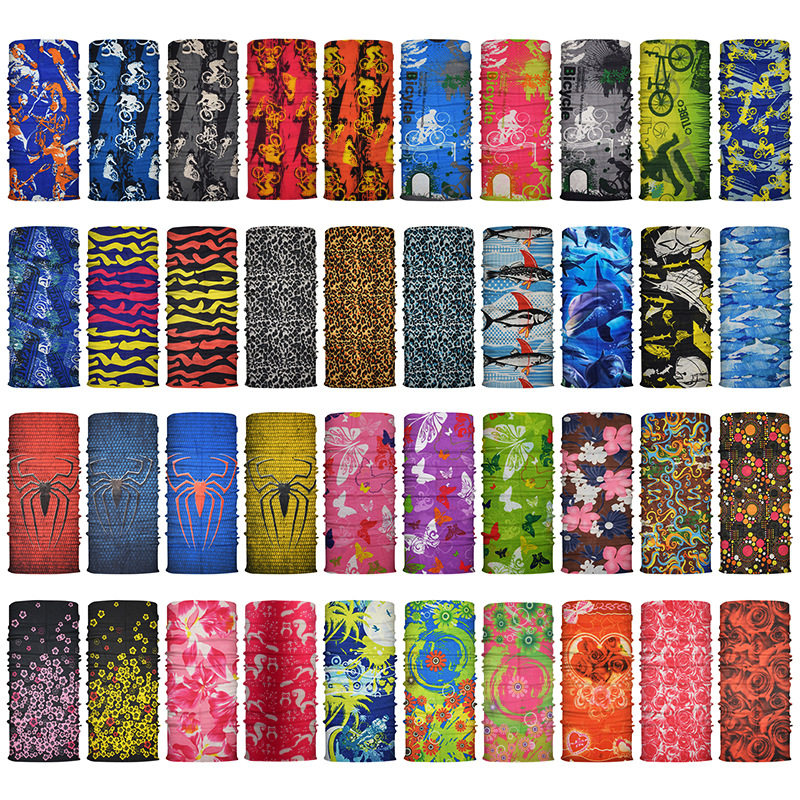 户外骑行百变缝魔术头巾男女面罩防风沙围脖套头套自行车围巾