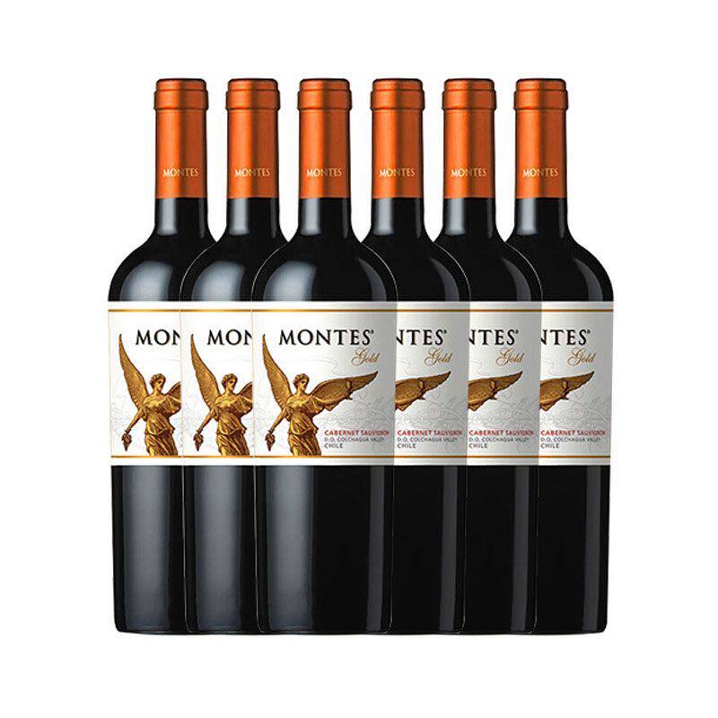 【正品行货】Montes智利蒙特斯金天使精选赤霞珠干红酒葡萄酒整件