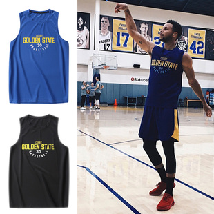 德鲁大叔球衣詹姆斯库里篮球训练背心骑士勇士无袖T恤男大码