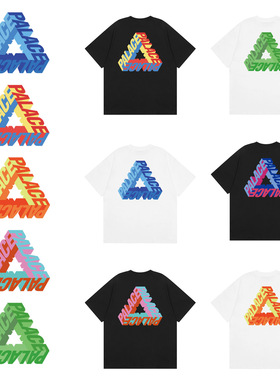 PALACE王一博明星同款3D幻影三角LOGO男潮牌情侣同款女短袖T恤衫