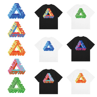 PALACE王一博明星同款3D幻影三角LOGO男潮牌情侣同款女短袖T恤衫