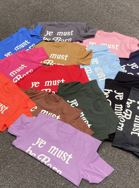 CPFM 侃爷必须重生水洗印花宽松情侣T恤美潮纯棉短袖男女吴磊同款