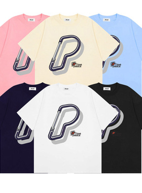 PALACE 25FWSS新款情侣装短袖女青少年三角钥匙扣字母印花T恤衫男