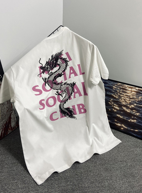 ASSC字母印花1988中国龙oversize纯棉夏季新款短袖男女T恤潮小众