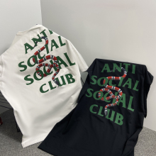 ANTI SOCIAL SOCIAL CLUB ASSC美式毒蛇印花oversize短袖男女T恤