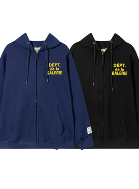 GALLERY金色字母印花情侣装潮牌嘻哈宽松套头帽衫卫衣秋冬新款
