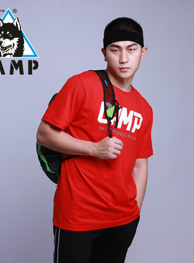 CAMP男短袖精棉t恤圆领潮流学生韩版青少年2019新款速干运动上衣
