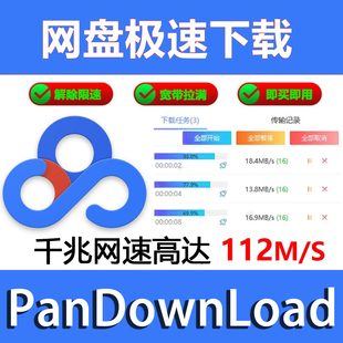網盤存儲Pandownload不限速下載極速百云文件超級win系電腦端度