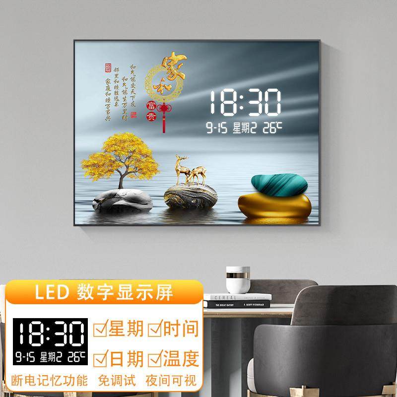 新款电表箱装饰画带数字钟表免打孔客饭厅强弱电源配电盒遮挡挂画,家居饰品,现代装饰画,淘宝优惠券,粉丝福利购,淘宝优惠卷