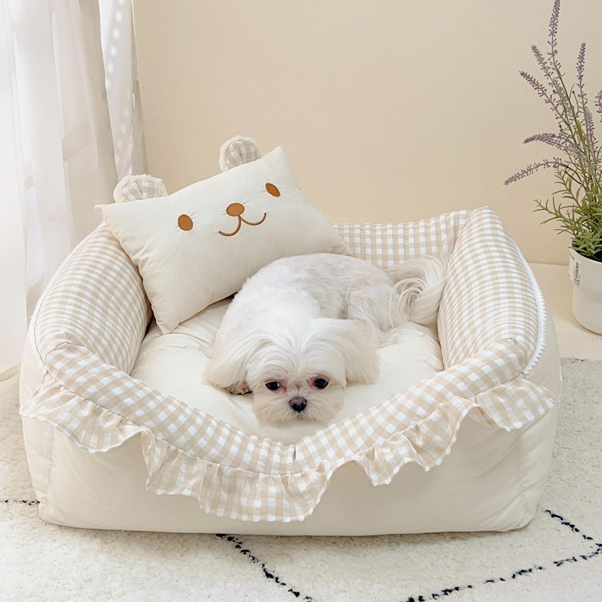 宝丽珍深度睡眠狗窝狗床可拆洗马尔济斯比熊中小宠物四季通用猫窝