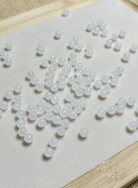 精品和田玉珠子 和田玉散珠 直径5 干净细腻 老坑料  玉哥精选