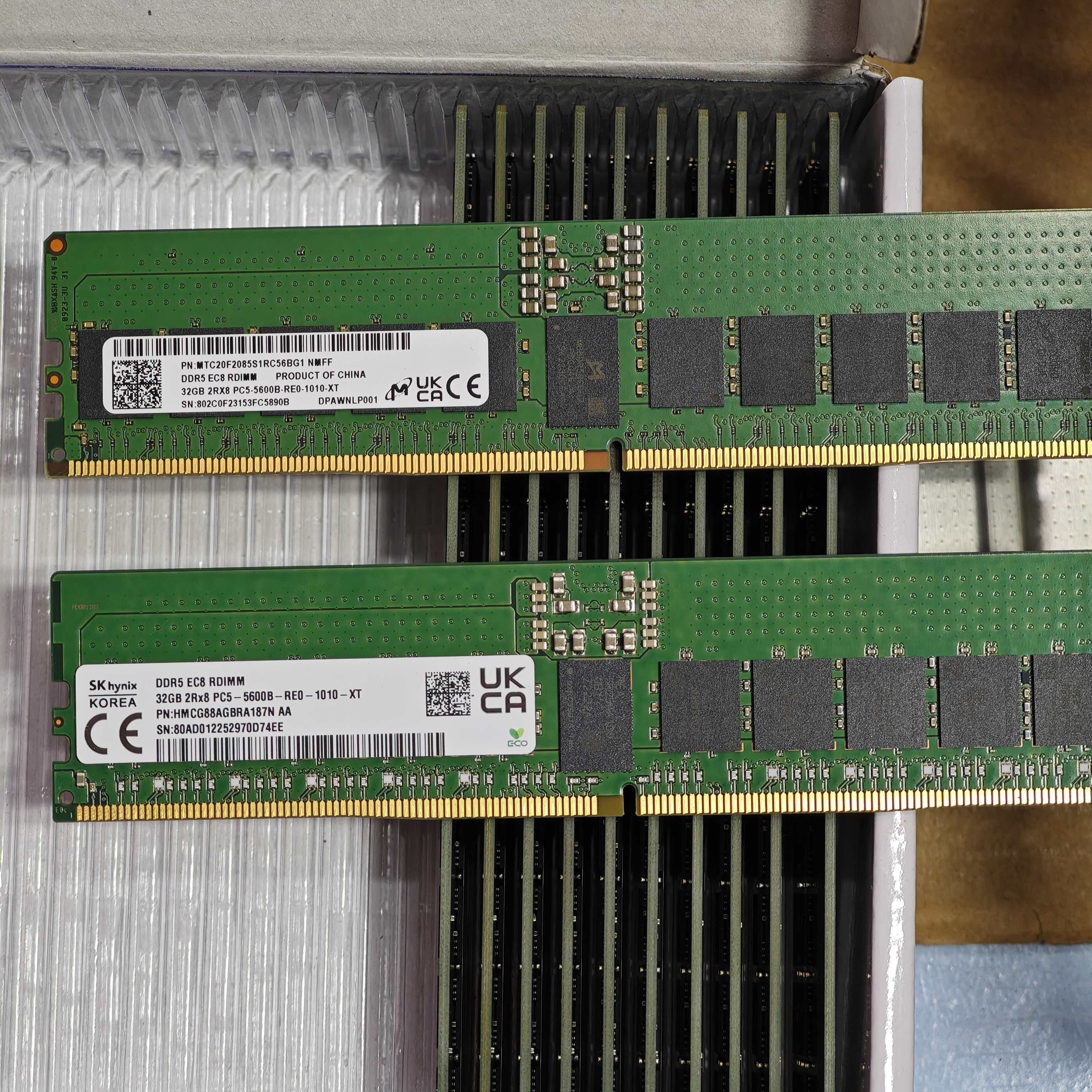拆机 16G 32G 64G DDR5 5600 服务器内存条REG ECC 原装镁光SK