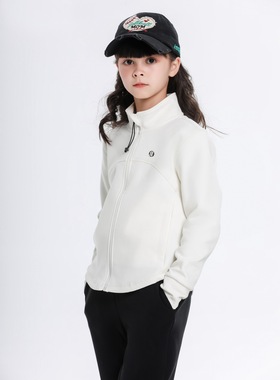 亲子款女童运动外套春秋装新款中大童学生立领户外上衣