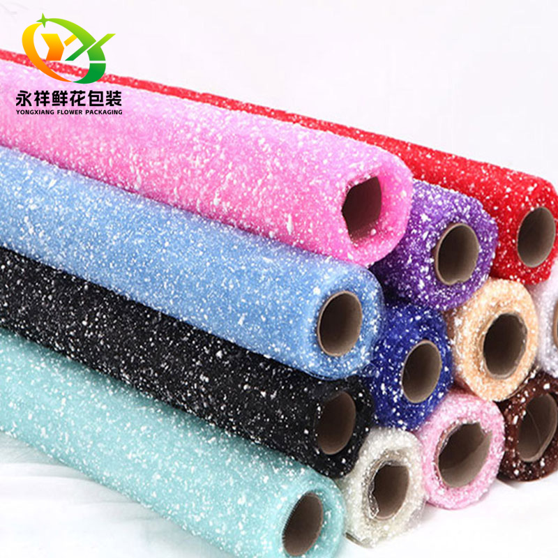 鲜花包装网纱长雪点纱