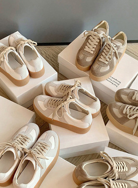 2026春夏新款丨复古拼色德训鞋女厚底增高时尚百搭休闲运动板鞋