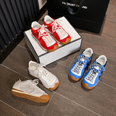 女流浪鞋 蓝色春夏季 户外旅游百搭运动休闲板鞋 增高德训鞋 女慢跑鞋