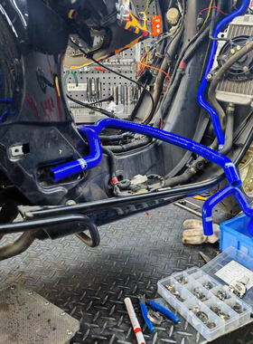 适用于VESPA GTS300 GTV300改装samco蓝色全车水管 冷却液水管