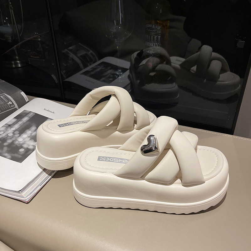 Sandal, yozgi plyaj yengil tuflilar platforma, ultra yumshoq krossovkalar, xachir, ochiq havoda kiyish uchun mos, 2024-yil kolleksiyasi, qo'shimcha qalin platforma, Chanel uslubi