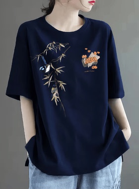 300斤t恤女胖mm夏季半袖2026年新款孕妇装短袖宽松纯棉超大码女装