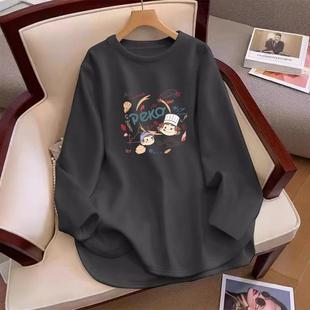 胖mm德绒长袖 宽松内搭打底衫 T恤女装 秋冬款 保暖 2025新款 300斤大码