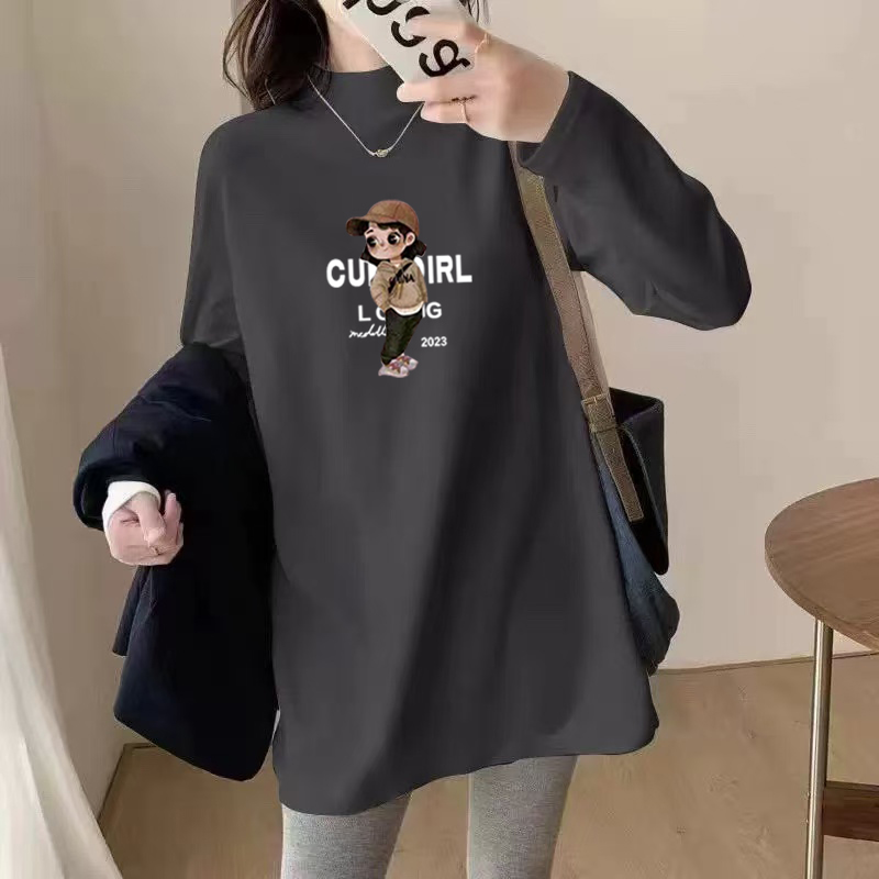 秋季保暖特大码300斤胖mm洋气德绒打底衫女装内搭t恤长袖孕妇上衣