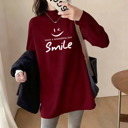 洋气休闲2025秋冬款胖mm大码德绒打底衫宽松长袖ins上衣女t恤显瘦