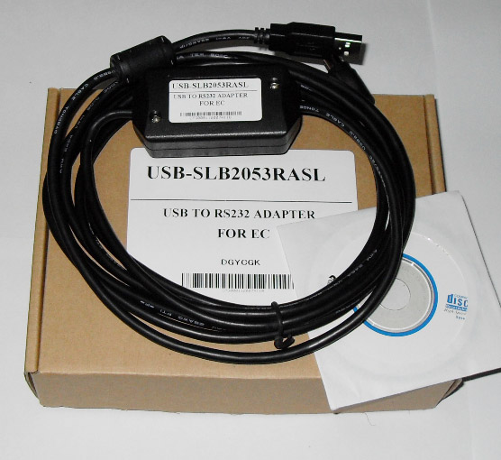 适用爱默生EC系列PLC的编程电缆USB-SLB2053RASL，USB转圆口8针