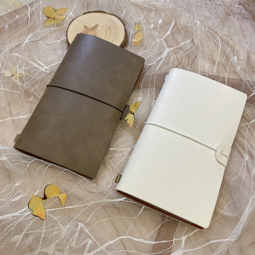 pu皮tn手帐绑绳本素色手作