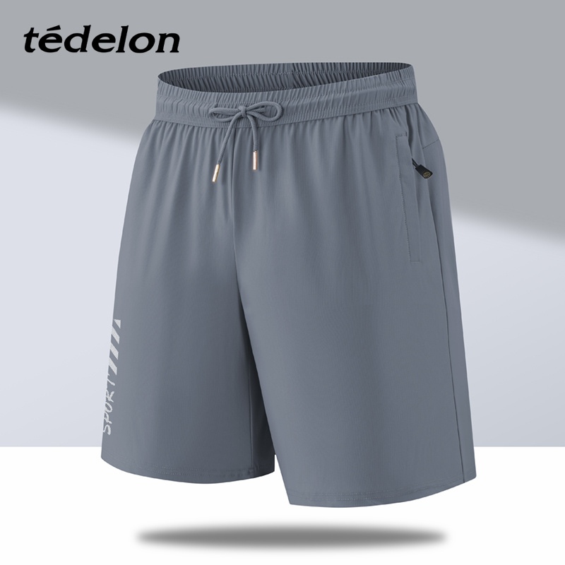 【吉娜粉丝专享】tedelon冰丝运动全松紧休闲短裤K2449190