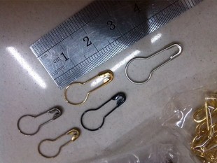 扣针胸针吊牌配件 服装 安全小别针 辅料 梨形铜别针 葫芦形别针