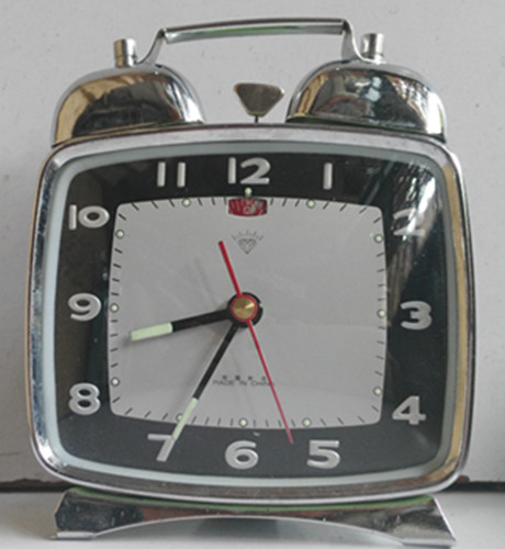 全铜绿色双铃钻石牌闹钟机芯