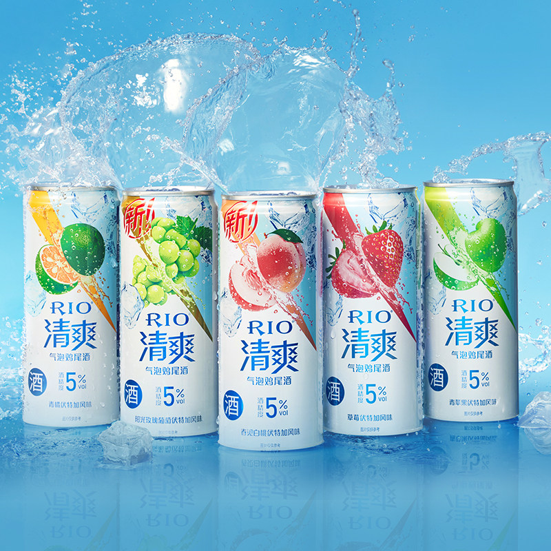新货 330ml锐澳清爽气泡罐装多口味果酒预调酒5度清爽气泡鸡尾酒