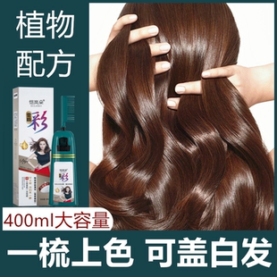 恺岚朵植物染发剂染发盖白发补色不刺激泡泡染发膏2024流行染发梳