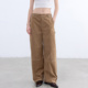 复古宽松慵懒风直筒阔腿灯芯绒裤 卡其色工装 子 2025新款 秋季 裤 女款