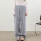 女款 2025新款 冬季 加绒卫裤 宽松百搭直筒休闲加厚运动灰色阔腿裤 子