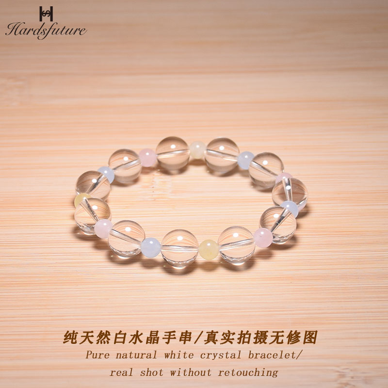 全净体天然白水晶手串手链男女