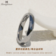 857钨金戒指男女3.3mm宽耐磨刮不花原创设计简约闭口菱形切面素圈