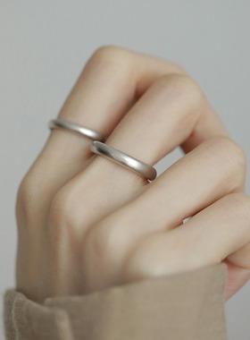 小张的故事S925纯银情侣戒指对戒