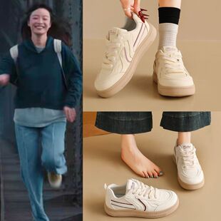 女学生休闲运动百搭板鞋 隐身 女春季 小白鞋 名字任小名倪妮同款