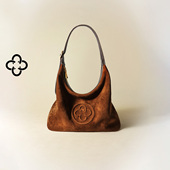 CASSILE卡思乐小托特包2026新款 大容量hobo软羊皮绒面斜挎包