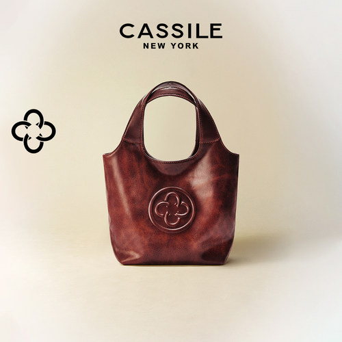 CASSILE卡思乐MINI马甲手提包植鞣牛皮复古通勤单肩斜挎小托特包