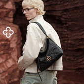 情人节礼物 卡思乐松涛hobo腋下包女托特包褶皱植鞣牛皮单肩包