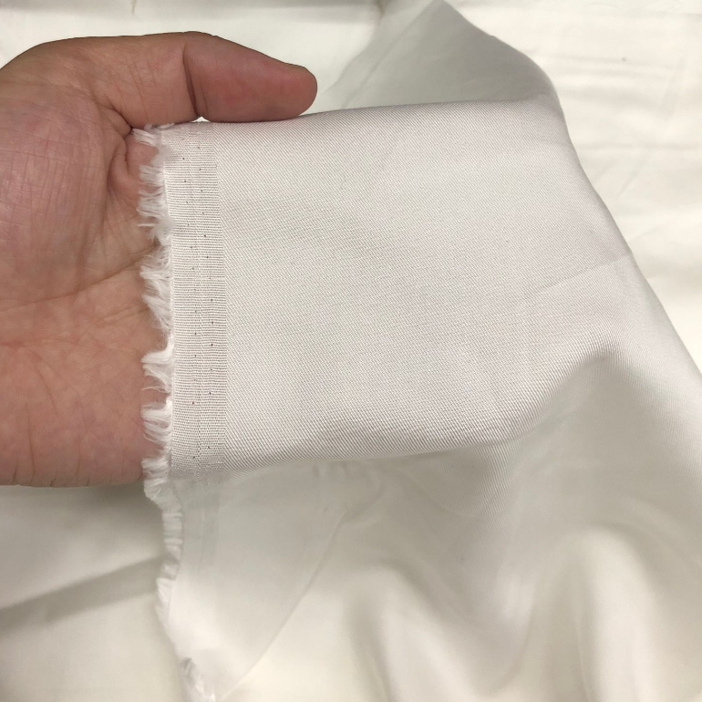 稍有光泽细斜纹本白丝麻英国A100垂坠飘逸太极练功服大脚阔腿裤