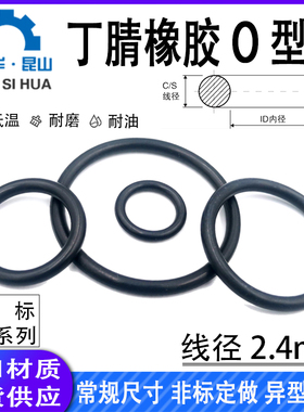 日标P系列P10A-P22线径2.4mm丁晴NBR70耐油防水密封进口橡胶O型圈