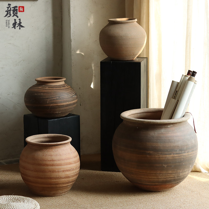 古董老陶罐孤品土陶老罐子民宿装饰艺术陶罐花盆花瓶软装复古坛子,家居饰品,花瓶,淘宝优惠券,粉丝福利购,淘宝优惠卷