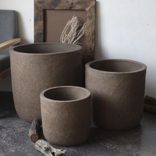 简约花盆粗陶大口盆大码花盆大号栽树盆种树大盆客厅北欧花盆紫砂