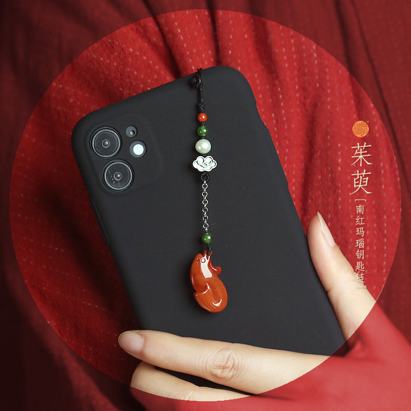 天然南红玛瑙国风生日礼品挂件