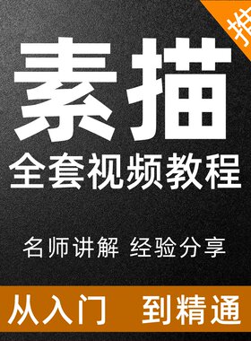 素描视频教程零基础入门到精通人物古典人像临摹绘画小白自学课程