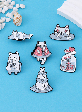 GDHY卡通合金通用鱼猫咪