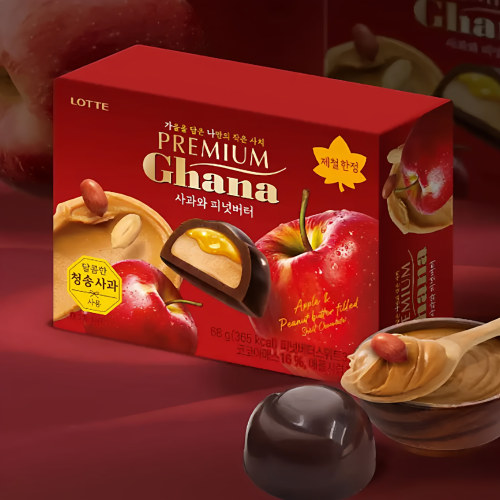 韩国直发LOTTE乐天秋季限定款夹心巧克力两种口味休闲零食68g/盒